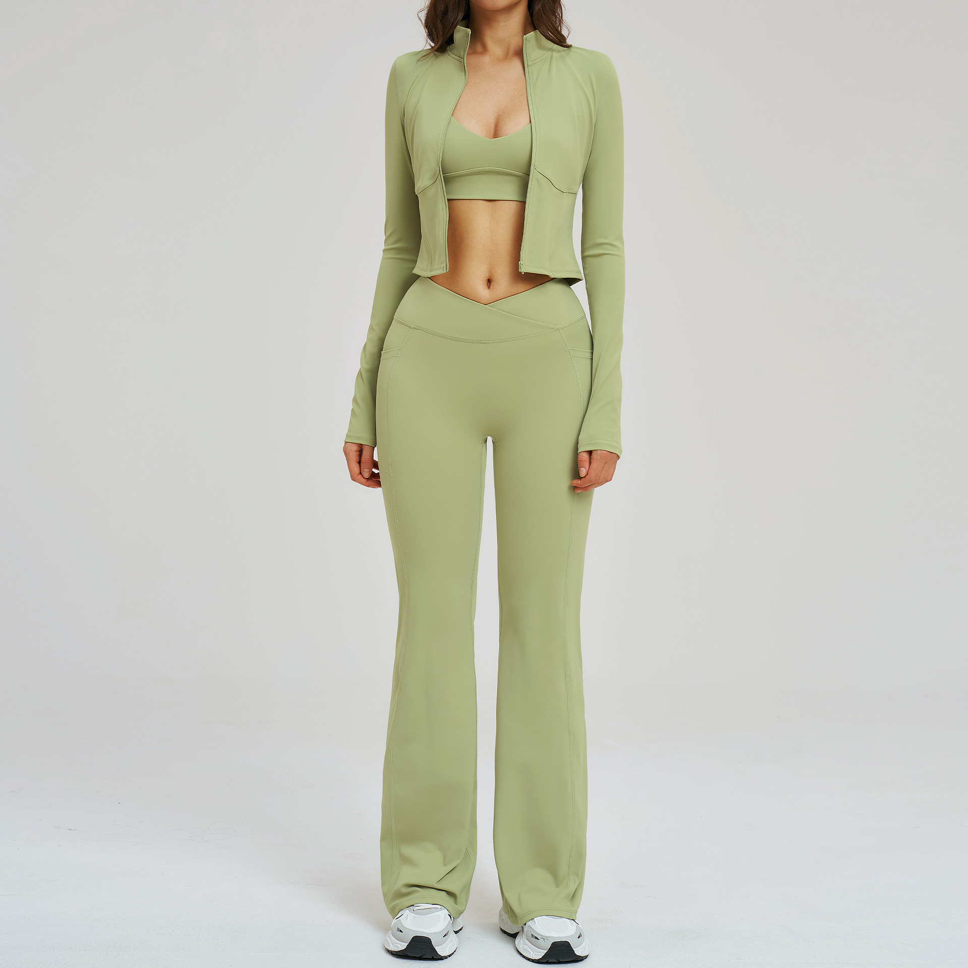 Yoga Set Workout Clothes 3PCS  - đánh giá và giá Compression Long Pant